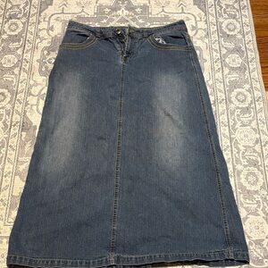 Cato Blue Denim Maxi Skirt